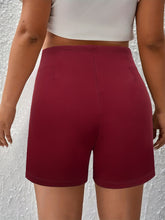Solid Ruched High Waist Shorts, Casual Button Front Shorts For Spring & Summer, Women&
