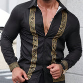 Retro Ethnic Style Print Men&