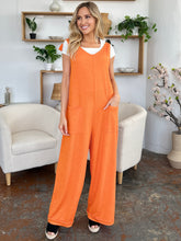 Double Take Full Size Texture Sleeveless Wide Leg Jumpsuit - MyEmpired