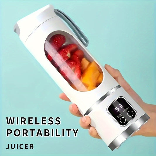 Versatile Portable Mini Blender & Juicer - USB Rechargeable, 3-Speed Settings with Digital Display, Durable Stainless Steel Blades for Smoothies, Shakes & Fresh Juice - Ideal for Camping, Travel & Gifts