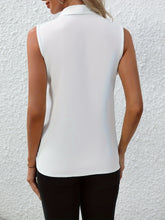 Chic V-neck Blouse, Elegant Sleeveless - MyEmpired