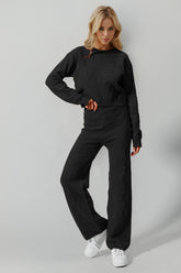 Double Take Full Size Checkered Round Neck Top and Pants Set - MyEmpired
