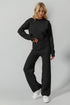 Double Take Full Size Checkered Round Neck Top and Pants Set - MyEmpired