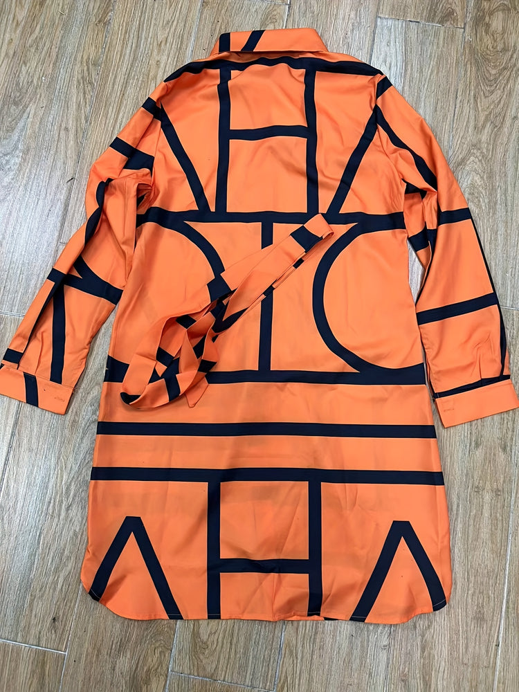 Button Front Geometric - MyEmpired