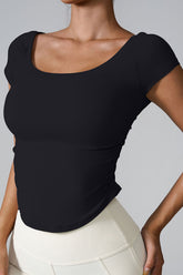 Round Neck Short Sleeve Active T-Shirt - MyEmpired