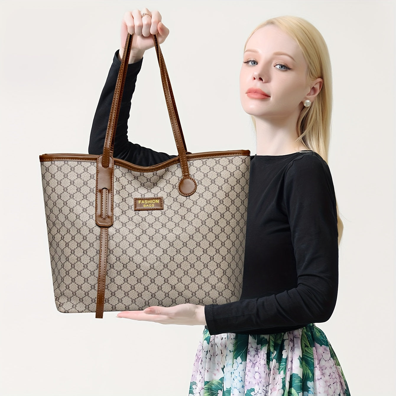 Handbags with Random Printing Design (2-Piece Set) - MyEmpired