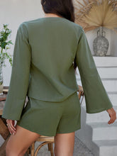 Devine Double Tied V-Neck Top and Shorts Set - MyEmpired
