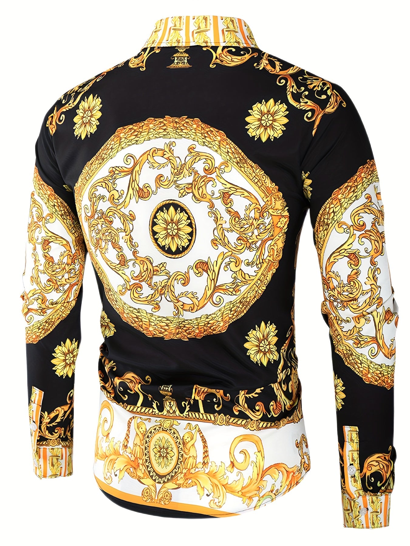 Baroque Style Pattern Men's Long Sleeve