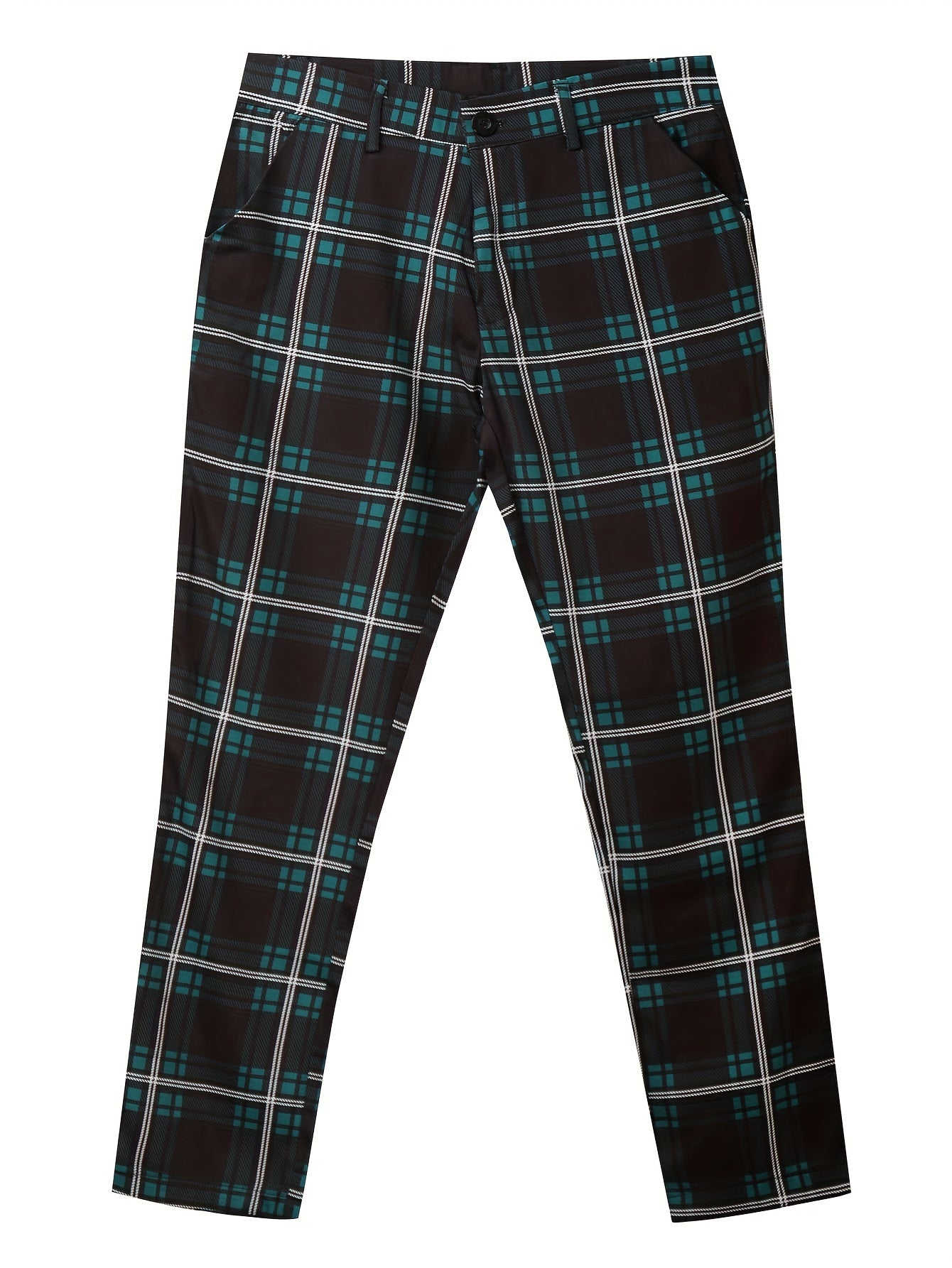 Elegant Plaid Slacks, Men&
