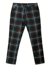 Elegant Plaid Slacks, Men&
