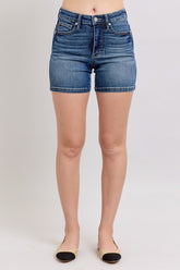 Judy Blue Full Size High Waist Denim Shorts Plus Size - MyEmpired