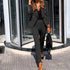 Women Jacket Blazer Suit Fashion Casual Ladies Solid Color Two Piece 2021 Autumn Winter Office Wear Elegant Suit Jacket Pants - MyEmpired