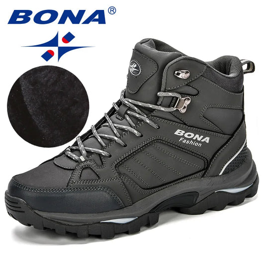 BONA Men Boots Anti-Skidding Leather