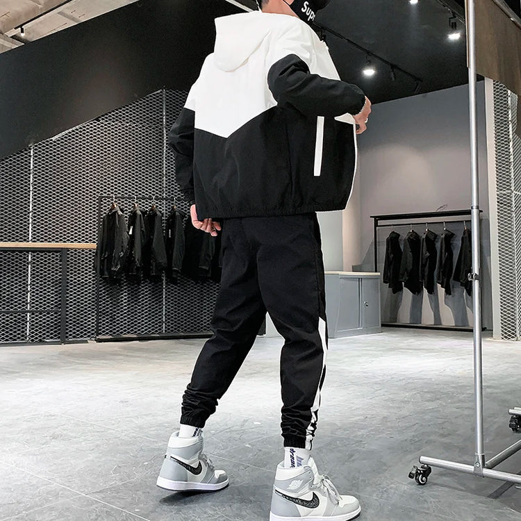 Tracksuit Casual Joggers Hooded Sportswear Jackets And Pants 2 Piece Sets - MyEmpired