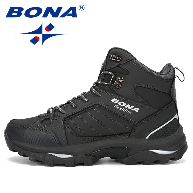 BONA Men Boots Anti-Skidding Leather