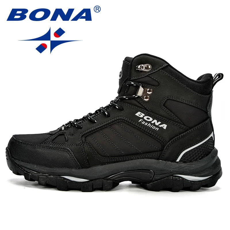 BONA Men Boots Anti-Skidding Leather