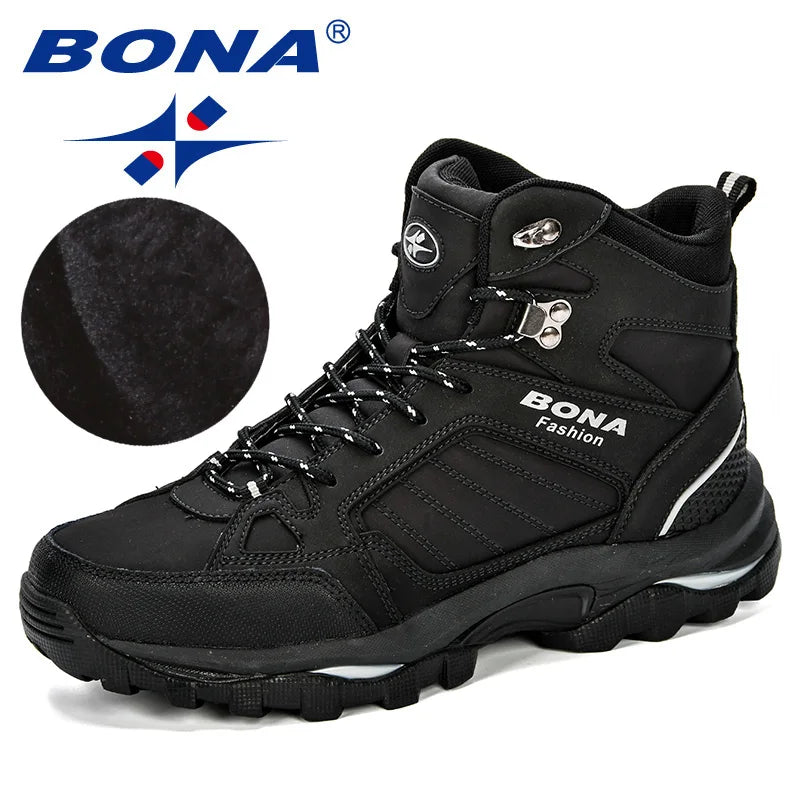 BONA Men Boots Anti-Skidding Leather