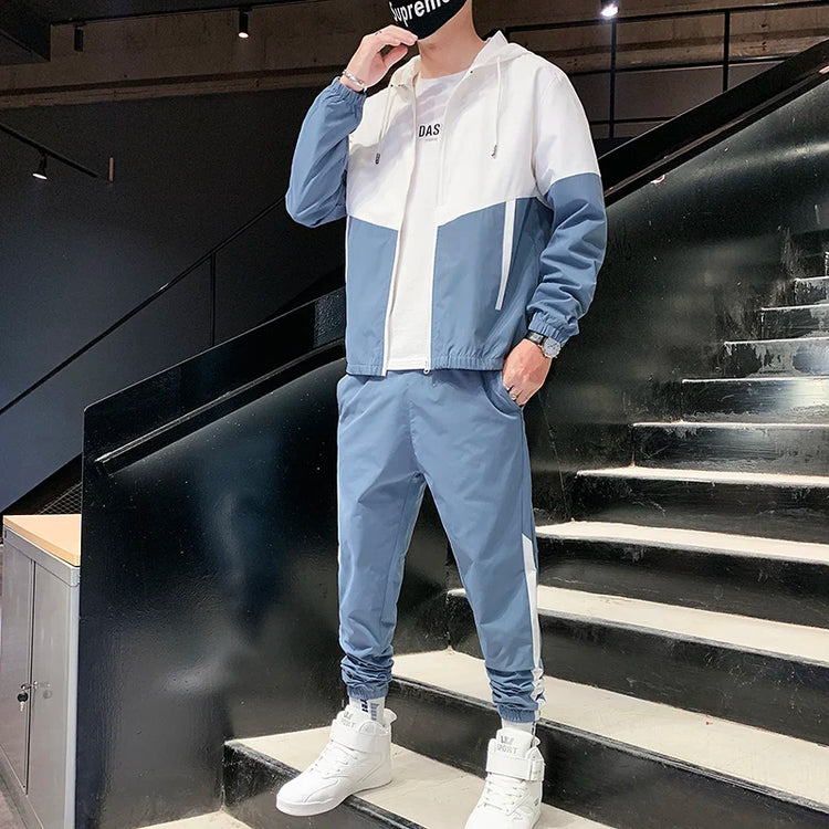 Tracksuit Casual Joggers Hooded Sportswear Jackets And Pants 2 Piece Sets - MyEmpired