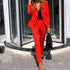 Women Jacket Blazer Suit Fashion Casual Ladies Solid Color Two Piece 2021 Autumn Winter Office Wear Elegant Suit Jacket Pants - MyEmpired