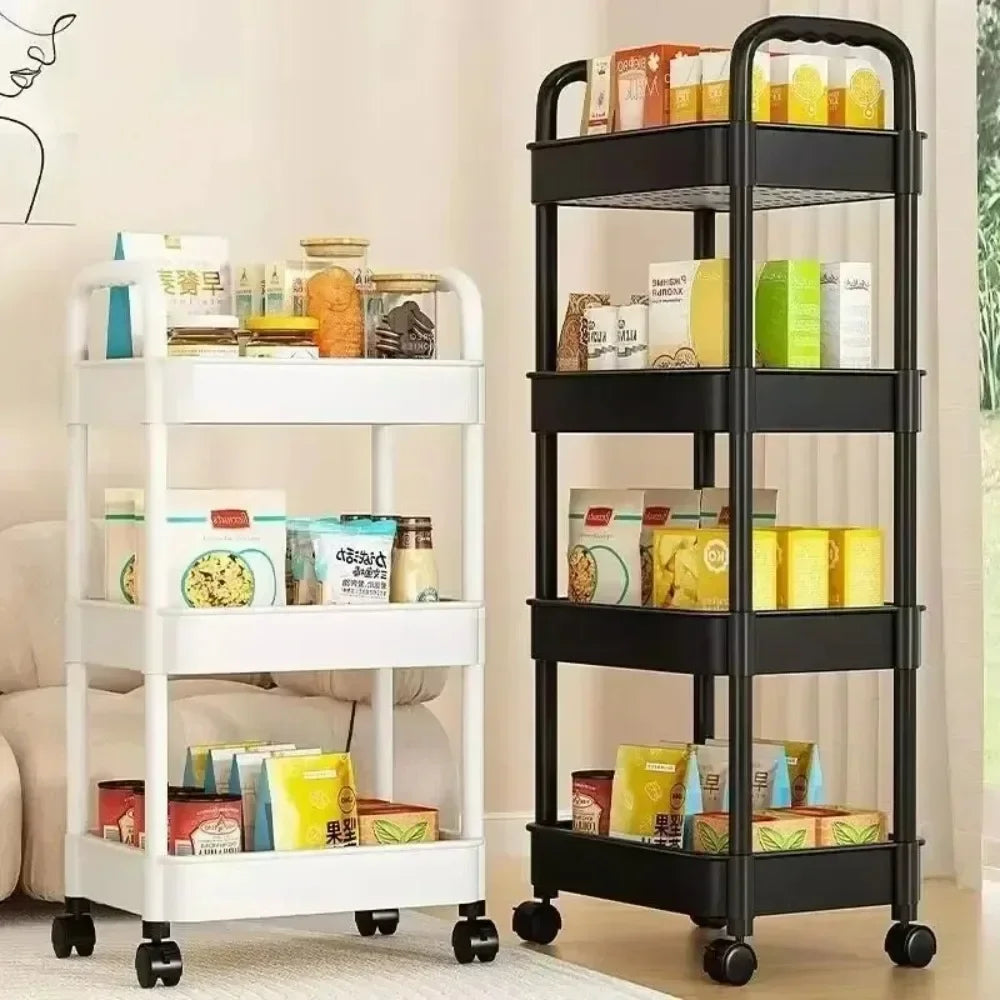 Mobile Storage Rack Trolley Household Kitchen Multifunctional Cart With Wheels Rack Bedroom Multi-Layer Storage Home Accessories - MyEmpired