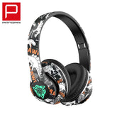 Graffiti Foldable Bluetooth Headphones Llluminated Wireless Noise Canceling Bass Headset Game Earphone With Mic For Kids Gifts - MyEmpired