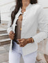 Casual O-neck Long Sleeve Jacket Outerwear Office Lady Spring Autumn Fashion Elegant Solid Blazer Coat For Women 2024 Female Top - MyEmpired