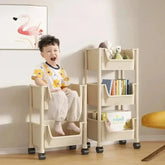 Trolley Bookshelf Kitchen Storage Slit Storage Cabinet Bathroom Living Room Home Organizer Rack Kitchen Corner Narrow - MyEmpired