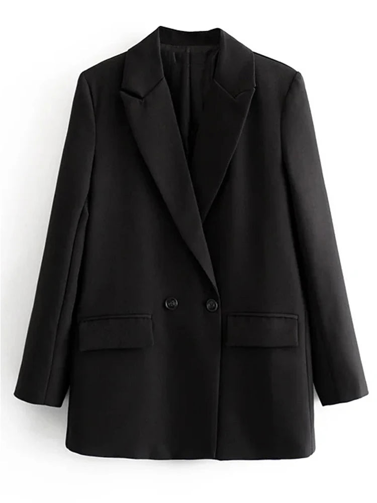 TRAF Blazer Woman Black Beige Khaki Blue Green Gray Women coat Fashion Office Wear Women&