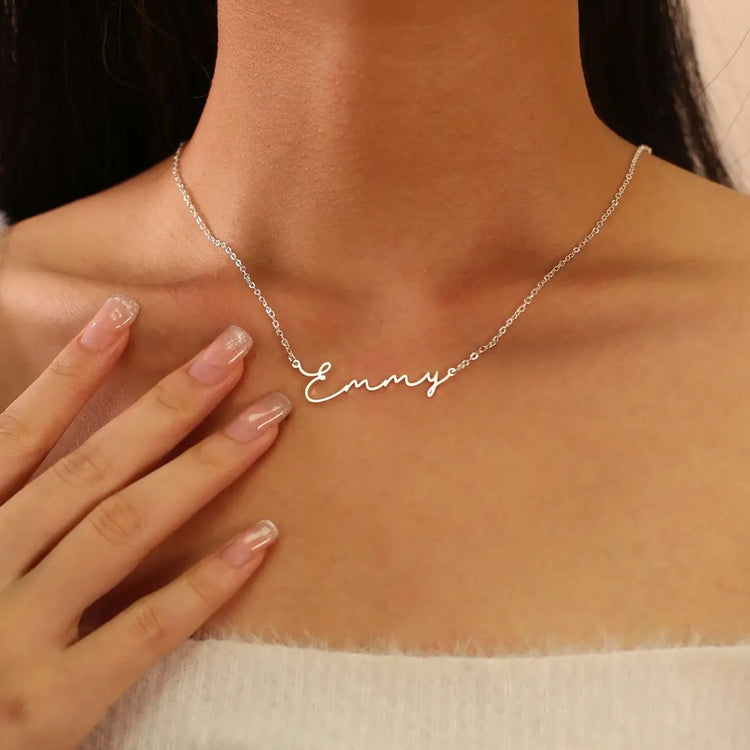 Custom Slim Fonts Name Necklace - MyEmpired