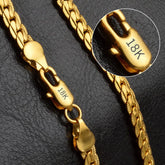 18K Gold/Silver Color 6mm Full Sideways Necklace - MyEmpired