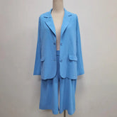 Cotton Linen Temperament Blazer Shorts Women&