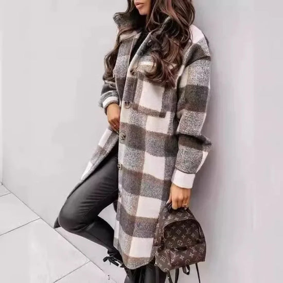 Medium and Long Woolen Coat Jackets Spring and Autumn Shirt Wool Coats Women&