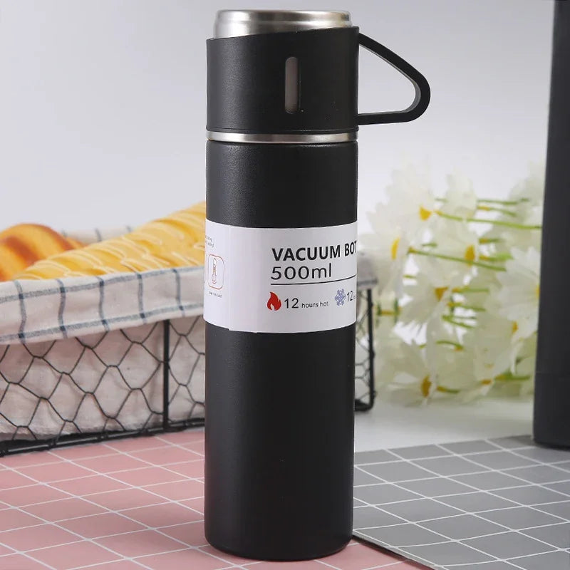 Vacuum Flasks & Thermoses Set Thermos for Hot Water Bottle Drinkware Fathers Day Gifts Home & Stainless Steel 500ml Thermal Cold - MyEmpired