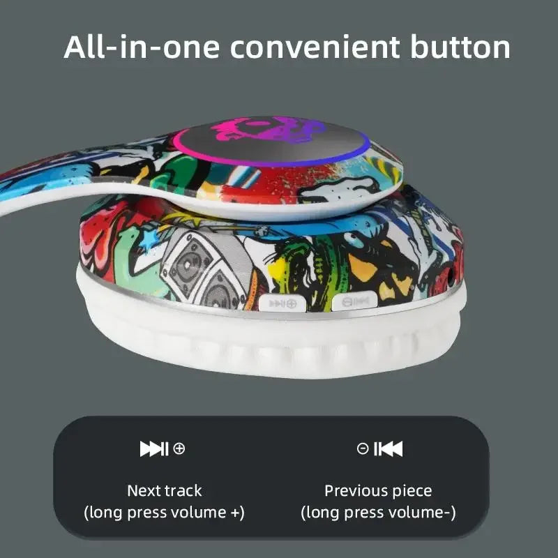 Wireless Bluetooth Headphones Graffiti Design Earphones - MyEmpired