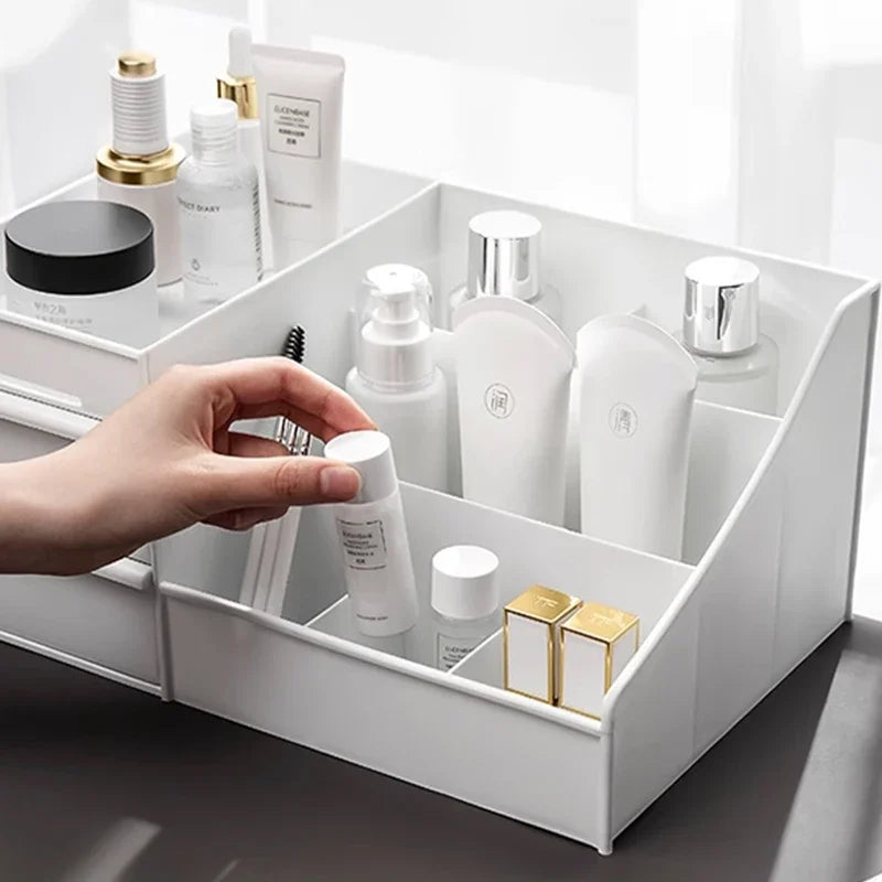 Makeup Organizer for Cosmetic Large Capacity Cosmetic Storage Box Organizer Desktop Jewelry Nail Polish Makeup Drawer Container - MyEmpired