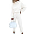 Sweatshirt Sweatpants Suit Elastic Waist Lady Sweatshirt Trousers Suit Long Sleeves Lady Sweatshirt Trousers Suit - MyEmpired