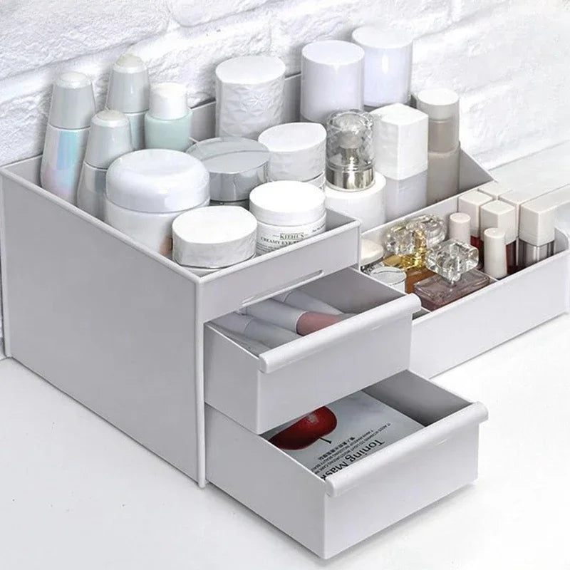 Makeup Organizer for Cosmetic Large Capacity Cosmetic Storage Box Organizer Desktop Jewelry Nail Polish Makeup Drawer Container