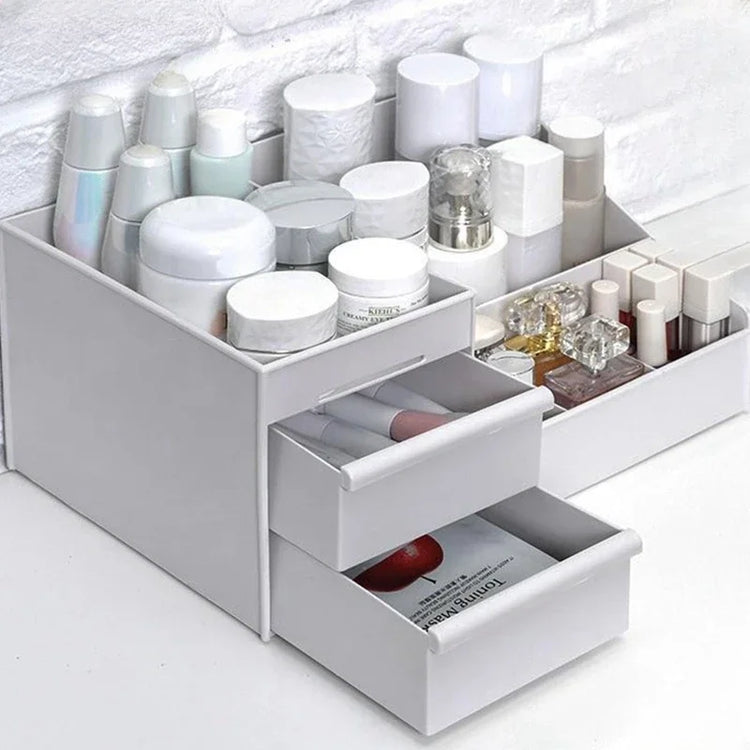 Makeup Organizer for Cosmetic Large Capacity Cosmetic Storage Box Organizer Desktop Jewelry Nail Polish Makeup Drawer Container - MyEmpired