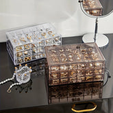 1pc 3-layer 72-grid Large-Capacity Ring Earrings Necklace Jewelry Storage Box - MyEmpired