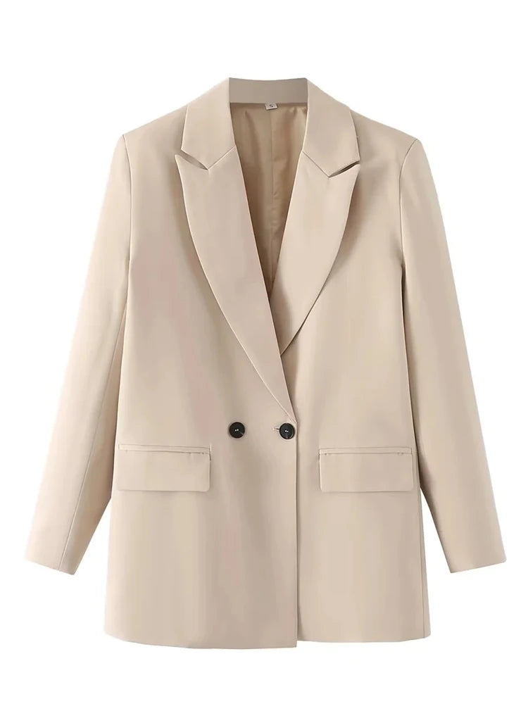 TRAF Blazer Woman Black Beige Khaki Blue Green Gray Women coat Fashion Office Wear Women&