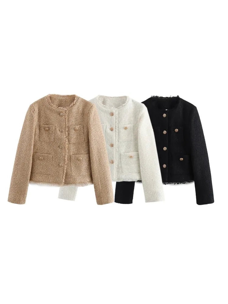 Chic Female Tweed Jacket Coat - MyEmpired