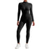Bodycon Slim Jumpsuit For Women‘s Clothing Zipper Casual Brown Fitness Rompers Autumn 2024 Playsuit Activity Streetwear Overall - MyEmpired