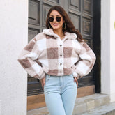 Plaid Double-faced Fleece Jacket - MyEmpired