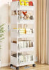 Trolley Bookshelf Kitchen Storage Slit Storage Cabinet Bathroom Living Room Home Organizer Rack Kitchen Corner Narrow - MyEmpired