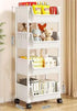 Trolley Bookshelf Kitchen Storage Slit Storage Cabinet Bathroom Living Room Home Organizer Rack Kitchen Corner Narrow - MyEmpired