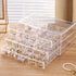 1pc 3-layer 72-grid Large-Capacity Ring Earrings Necklace Jewelry Storage Box - MyEmpired