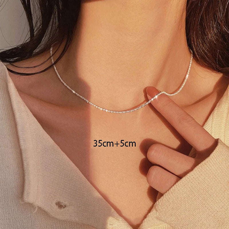 Necklace Silver Color Sparkling - MyEmpired
