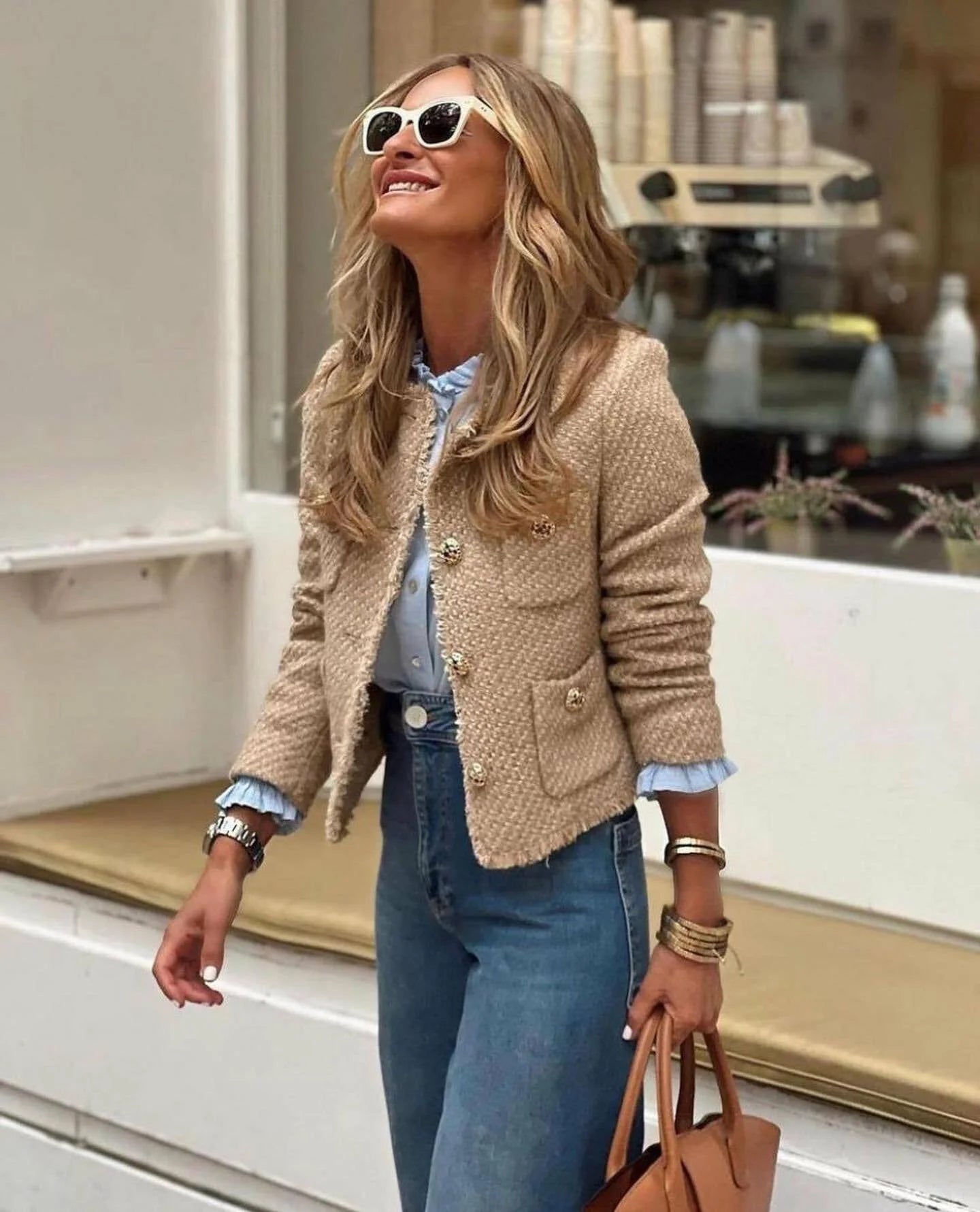 Chic Female Tweed Jacket Coat - MyEmpired