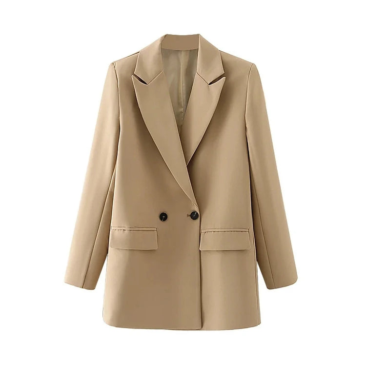 TRAF Blazer Woman Black Beige Khaki Blue Green Gray Women coat Fashion Office Wear Women&