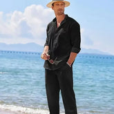Mens Casual Linen Two Piece Sets - MyEmpired